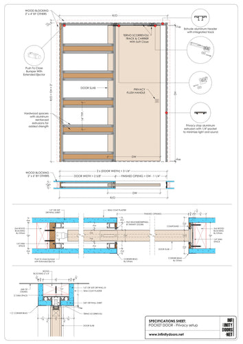 Pocket Door Plan Detail Barn Door (Plan View): Single Leaf – CAD