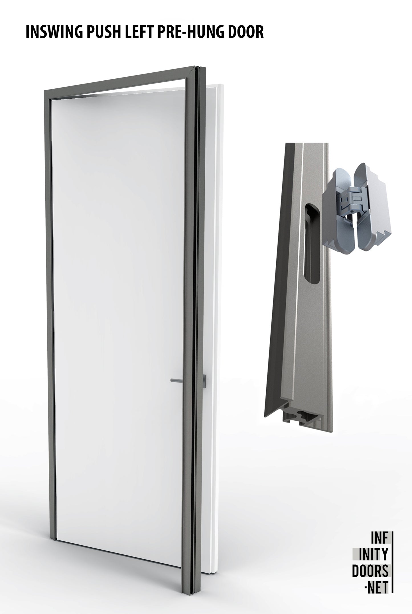 Inswing push left door