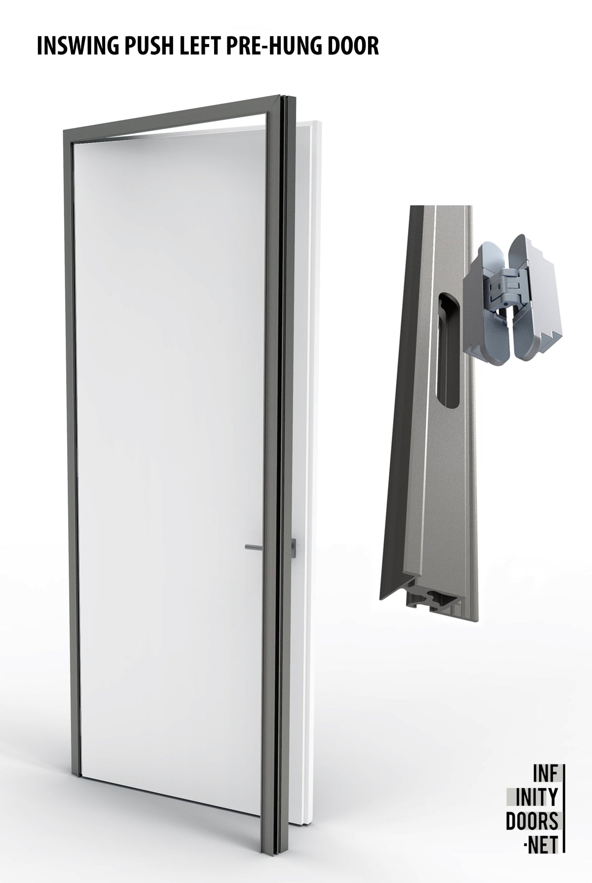 Inswing Single Push Left Pre-Hung Door – Infinity Doors