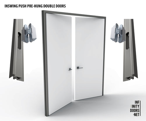 Linea Inswing Double Push <span>Pre-Hung Double Doors