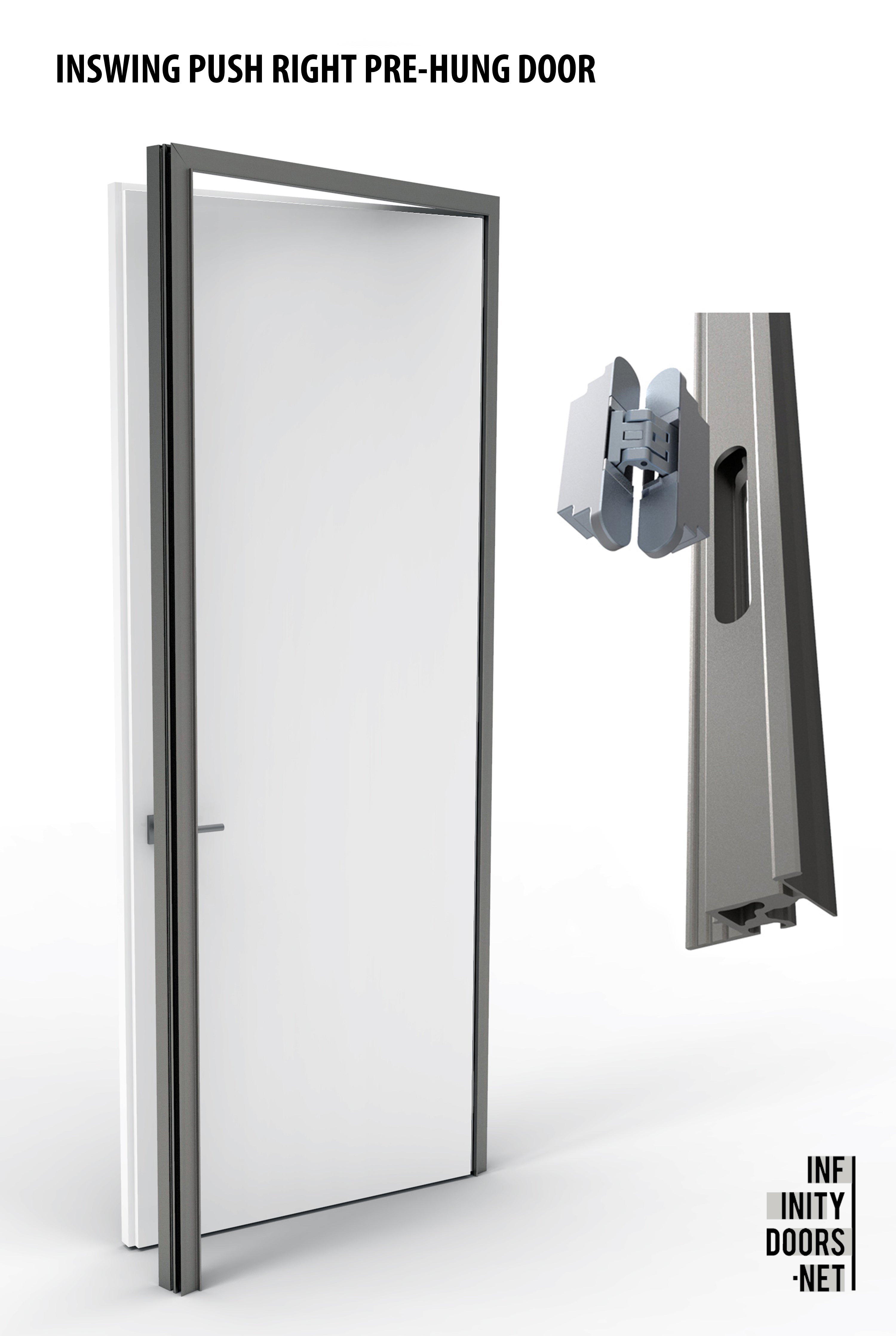 Modern Inswing Doors for Homes | Single Push Right Inswing Door ...