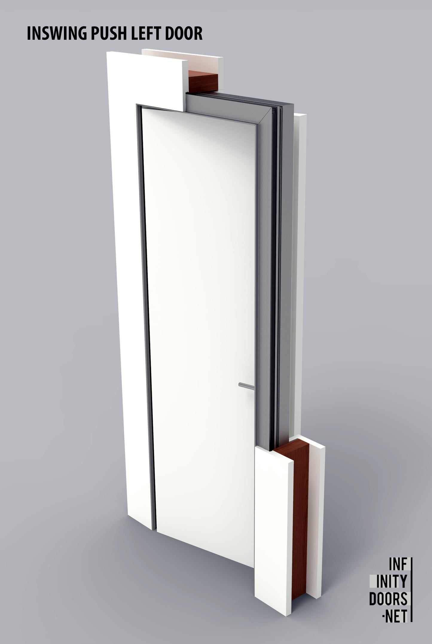 Inswing push left door