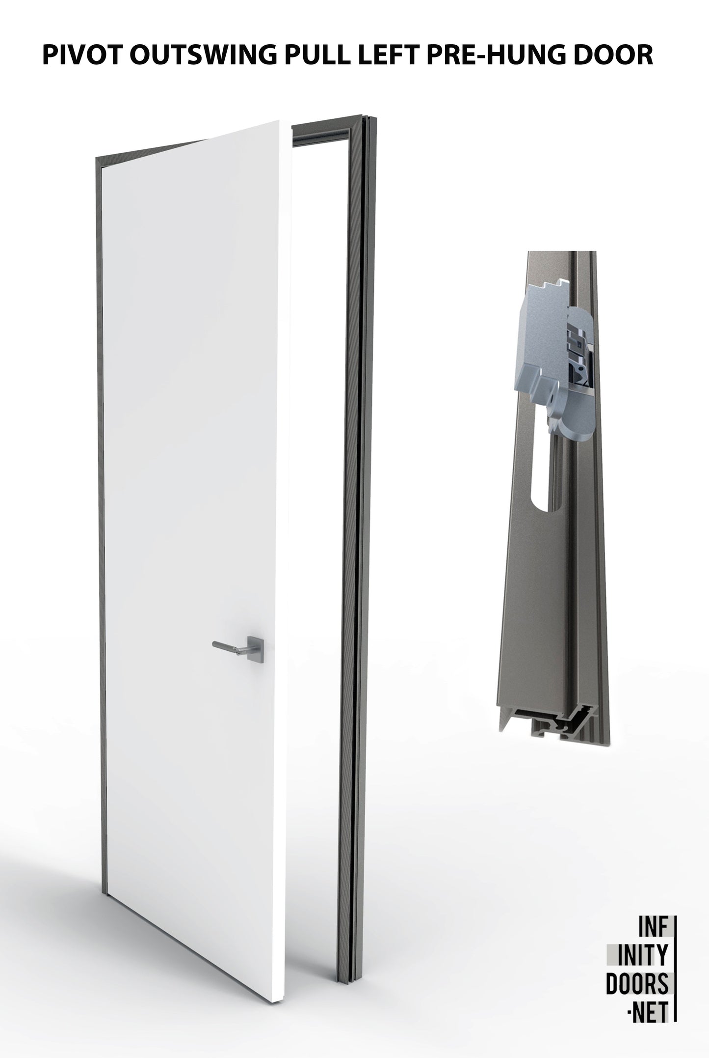 Outswing pull left door